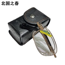 北国之春老花眼镜可折叠金属618金色老年老年老花眼镜批发