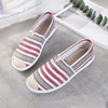 Low slip-ons for leisure, cloth footwear for mother, white shoes, soft sole, wholesale