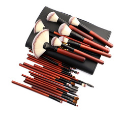 26 mahogany pole makeup brush set loose powder blush eye shadow brush horse hair soft makeup artist recommended beauty tools