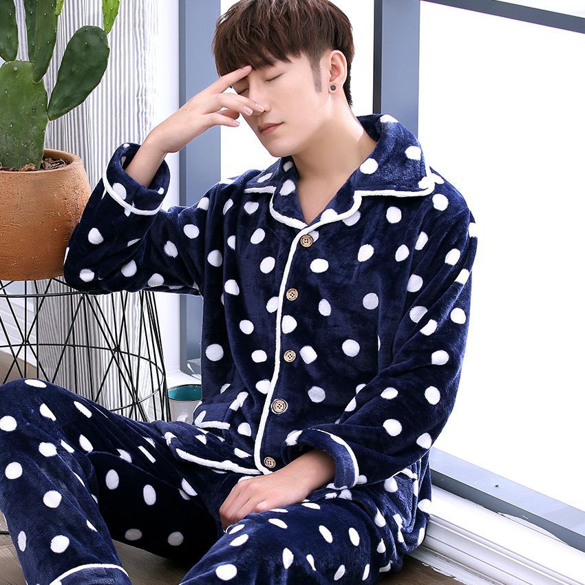 Pijamas de invierno de mujeres de invierno grueso con ropa de franela de terciopelo otoño y invierno de mediana edad Coral Pijamas damas de primavera y otoño