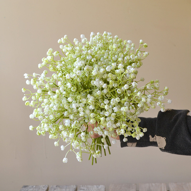 fake flower bouquets with baby's breath and bouquets wedding floral home photography props_voghion.com
