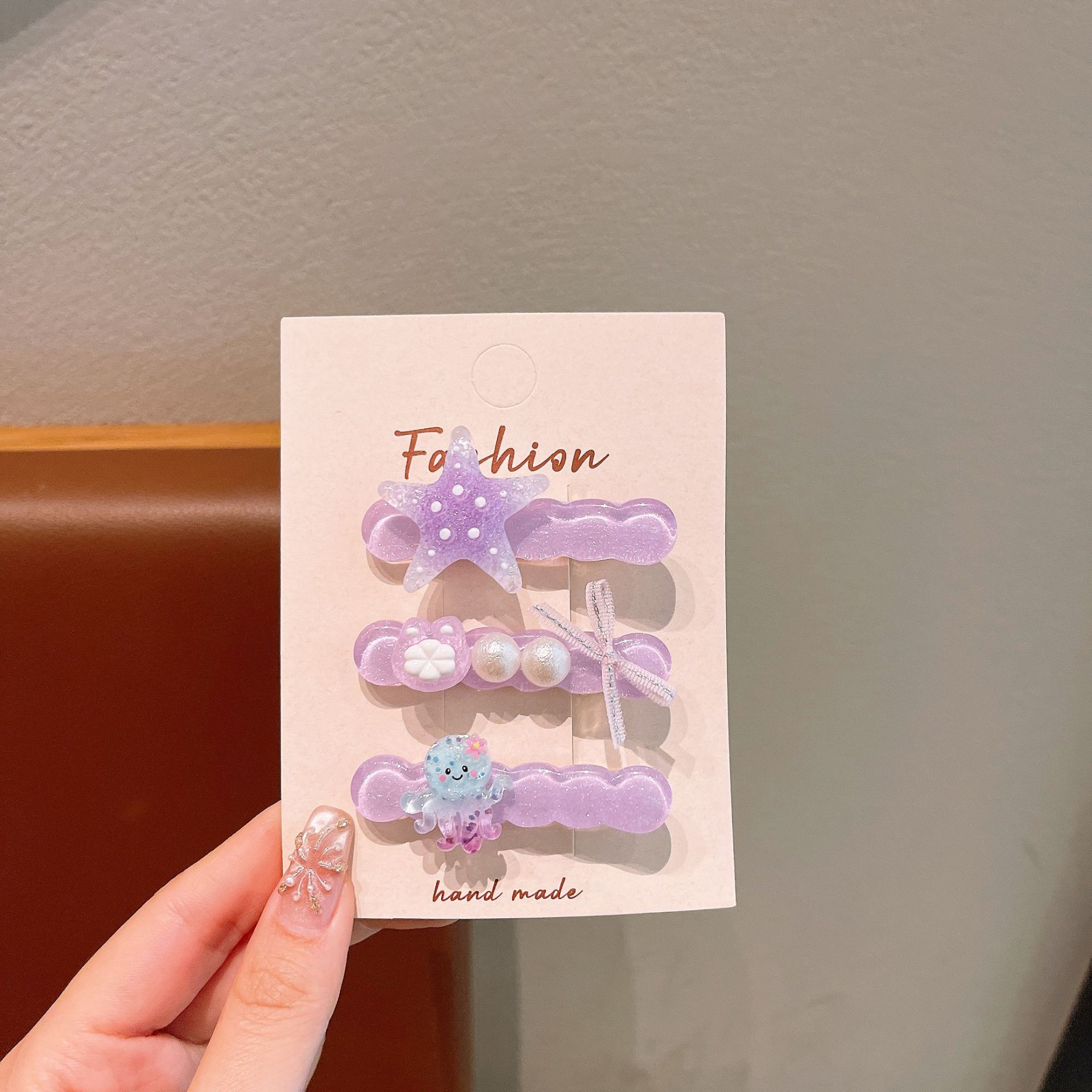 Pin de cabello para niñas tarjetas de cabello de color Macron tocado para niñas lindas para bebés adorables joyas de cabello de perlas