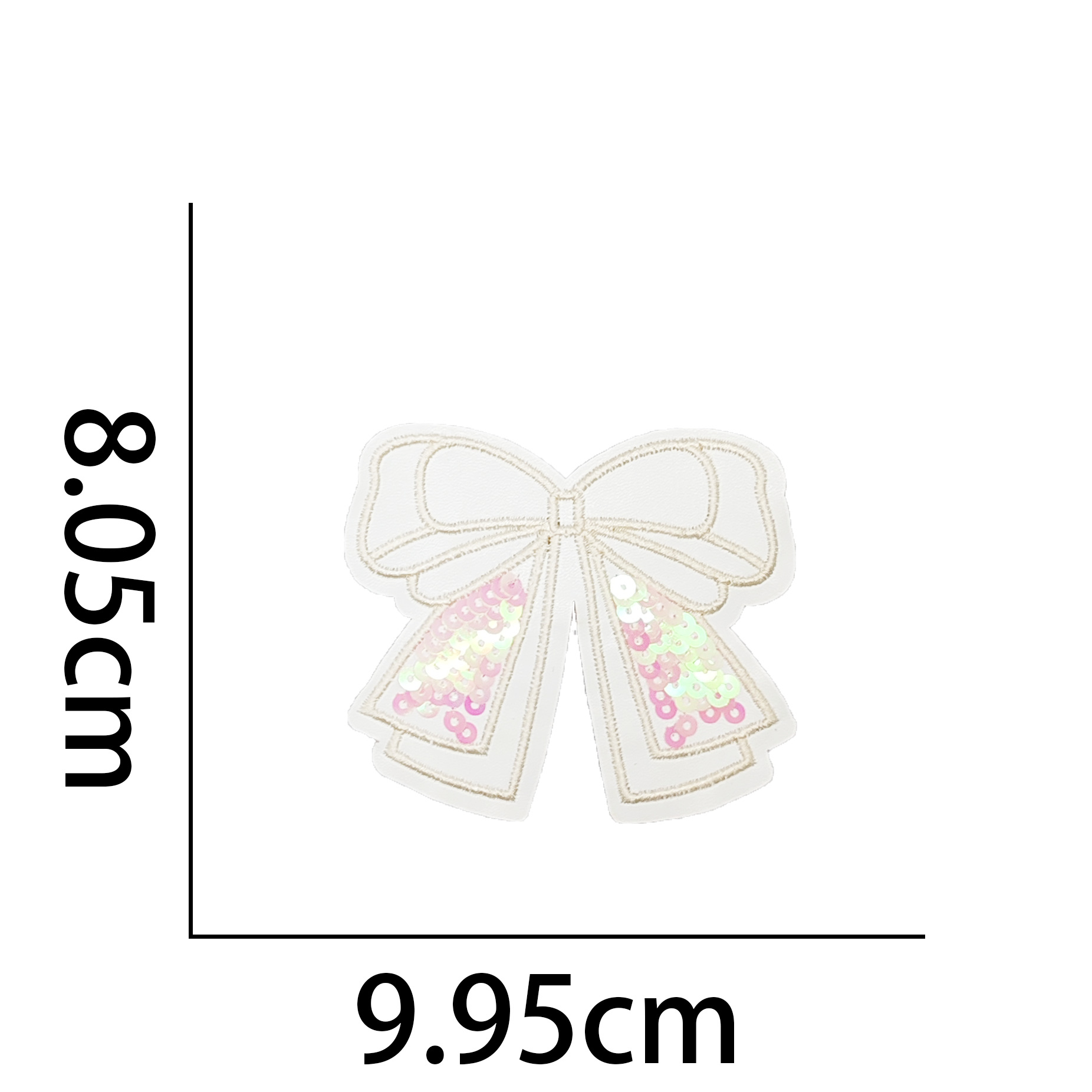 Arco de dibujos animados mariposa elemento sequinilla más pegamento de espalda serie de tela pegado DIY parche ropa serie de bolsas accesorios