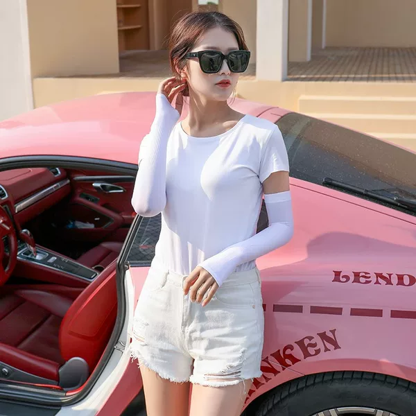 Ice Sleeve Ice Silk Sleeve Summer Sunscreen Sleeve Leftened Men's and Women's Driving Ride Sleeve Outdoor Arm Sleeve Cross-border Wholesale