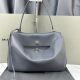 2024 Summer New Factory Direct Batch Motorcycle Bag Cowhide Lock Hand Crossbody Bag Practical Capacity Large Label