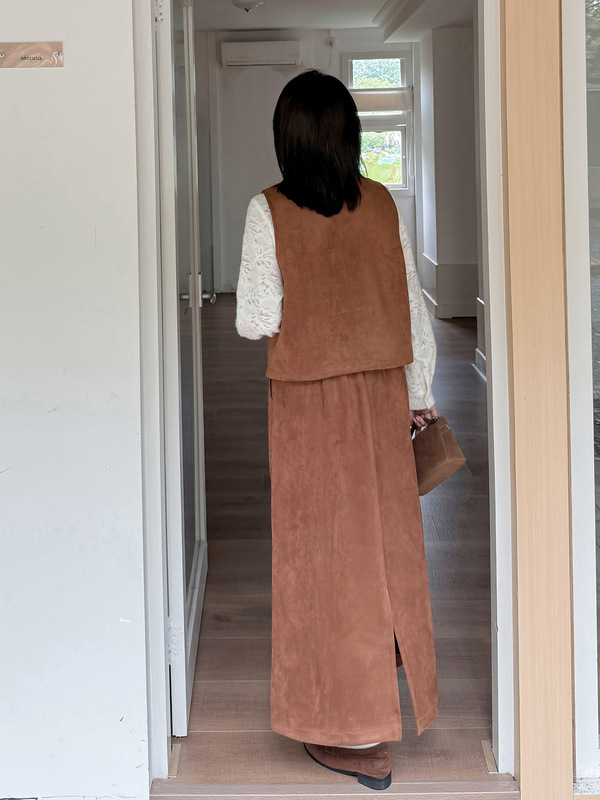 美拉德风麂皮绒套装2025秋胖mm200斤甜美蕾丝衬衣三件套413214T22|undefined