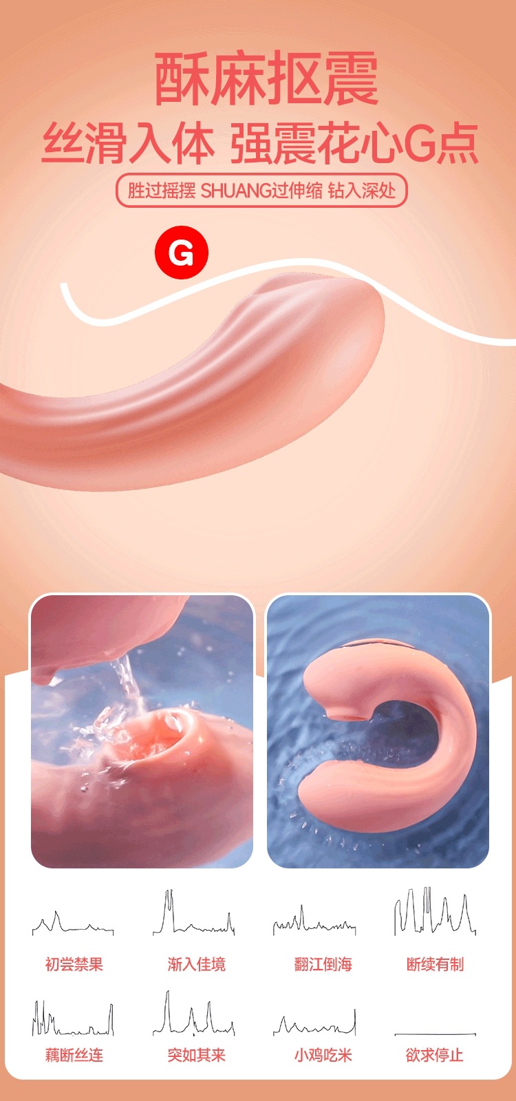 Jiuai Wearable Vibrating Egg in Silicone, Quiet Under 40 dB, Pink or Purple — detail image 22