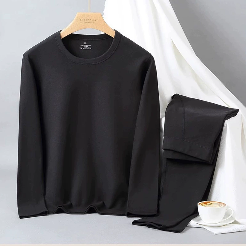 Комплект термобелья больших размеров для зимы, теплая нижняя одежда, очень большой размер для людей с избыточным весом, термобелье с функцией генерации тепла.