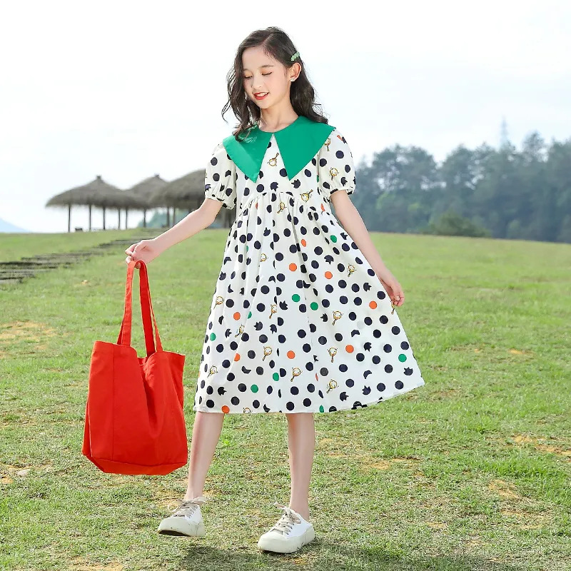 女童夏装连衣裙夏季儿童公主裙子洋气时髦2024新款韩版大童装女孩