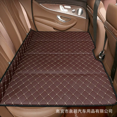 Sleeping Rest Car Bed, Vehicle-mounted inflatable bed - butterfly-pattern-brown-rice-noodles