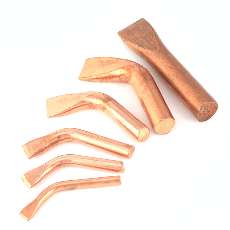 HB521大功率电烙铁头 纯铜烙铁咀焊宝久富原厂烙铁头弯扁铜头