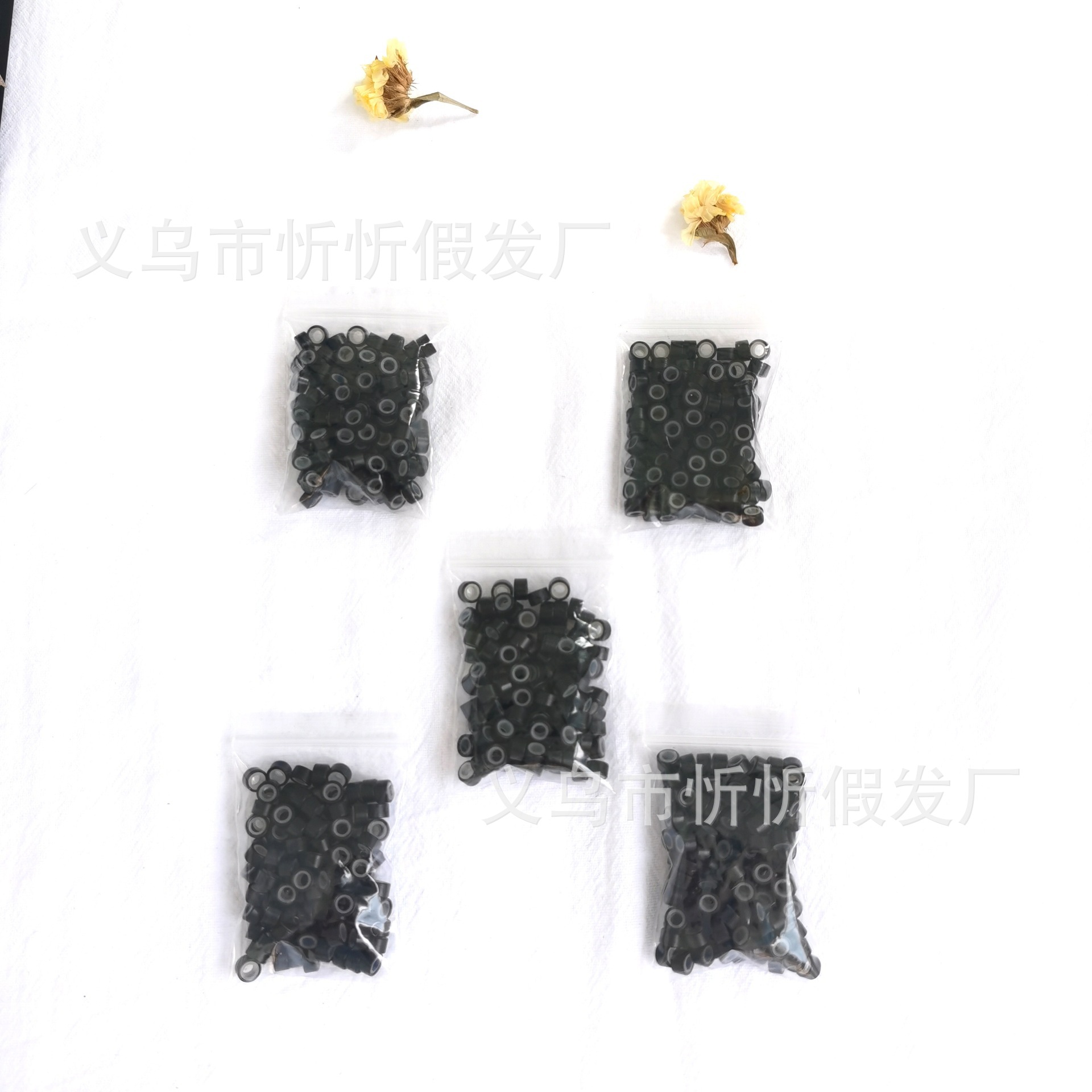 5030 anillo de extensión del pelo peluca anillo de silicona extensión del pelo de aluminio hebilla palo pluma extensión del pelo herramienta anillo bucle pelo