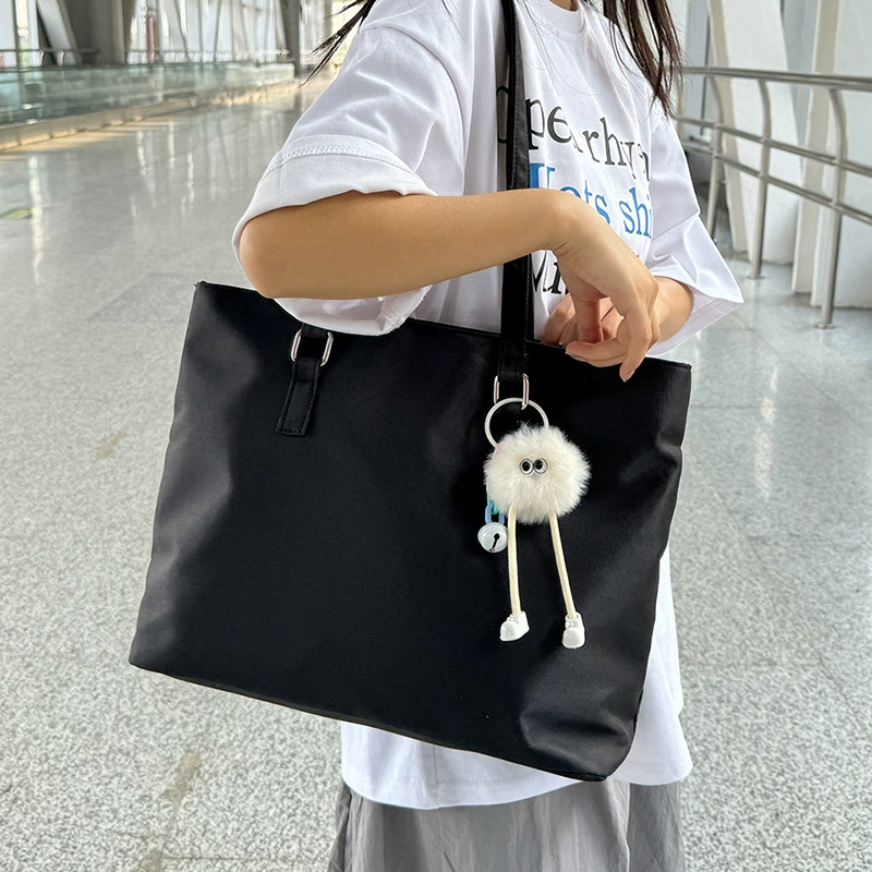 Дамы большой вместимости простой премиальный смысл сумка на плечо повседневная сумка для сумок Totor File сумка сплошной цвет оксфордская ткань сумка