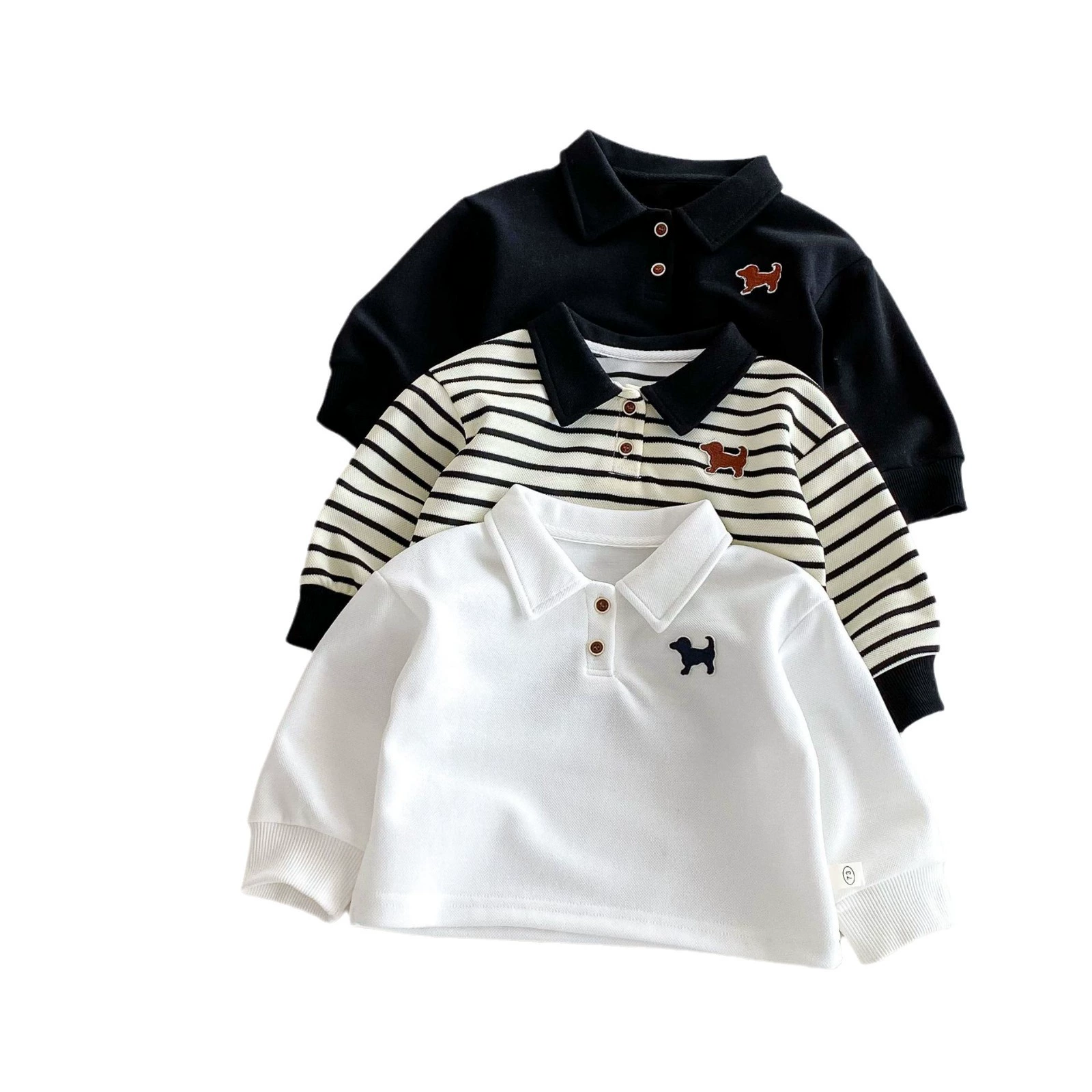 Children's fashionable polo, base body-friendly summer clothing, 0-5 years, autumn, children's clothing