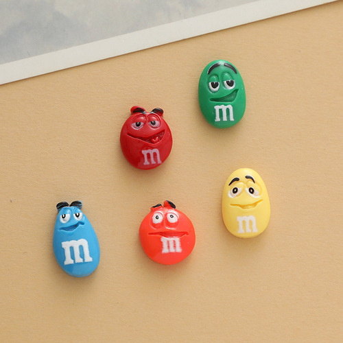 Fun jelly beans diy mobile phone case beauty materials cream plastic jewelry box resin jewelry accessories emoticon beans