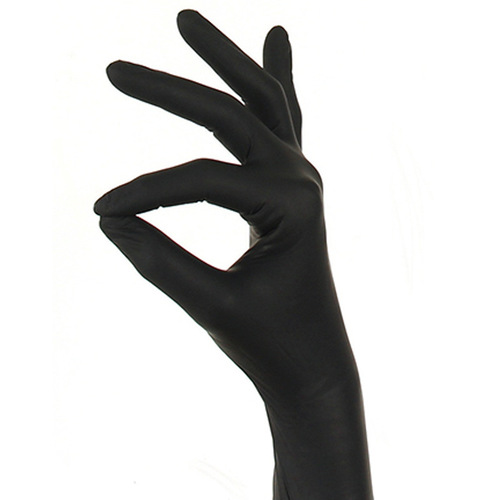 Disposable protective gloves black rubber cleaning latex examination gloves tattoo beauty salon supplies 50 pieces
