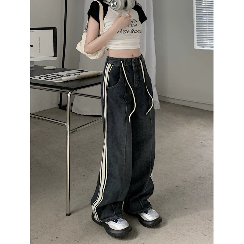 Реальный выстрел по реальной цене! Тонкие джинсовые прямые брюки модные узорчатые цвета