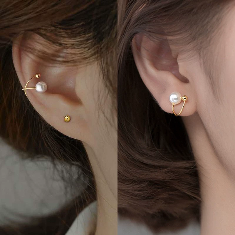 Pearl Earrings, 925 Silver Sample, Light Luxury Style, Multiple Color Options