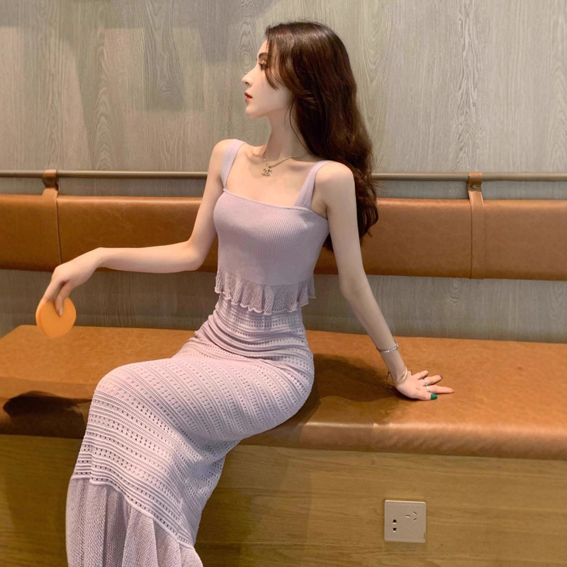 Strappy Dress Set 2026 Summer New Style Elegant High-End Long Fashion Niche Design Chanel-Style Dress for Women Strappy Dress Set 2026 Summer New Style Elegant High-End Long Fashion Niche Design Chanel-Style Dress for Women