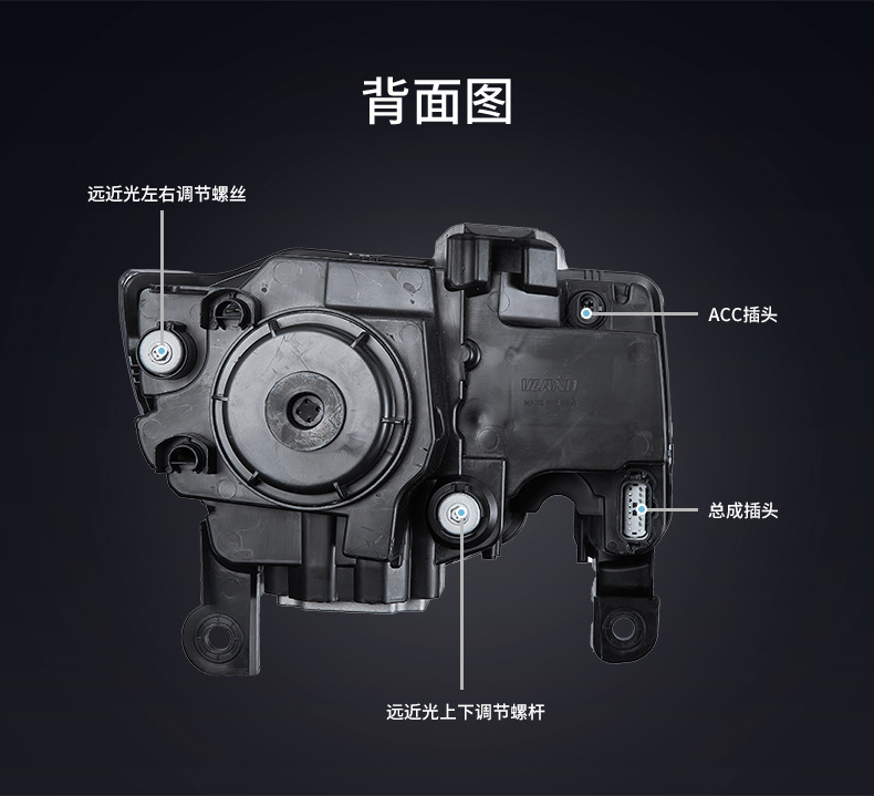 Suitable for Jeep Grand Cherokee 14-22 modified JEEP car led headlight assembly streamer steering headlight