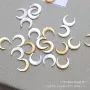 手工天然月亮带孔手链