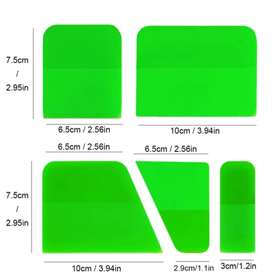 transparent film construction water scraping – Car cleaning tools - cygtz-05-green-five-piece-set