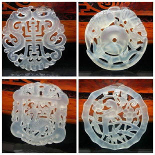 Natural jade carved antique hollow pendant jade pendant hanfu accessories waist pendant diy accessories