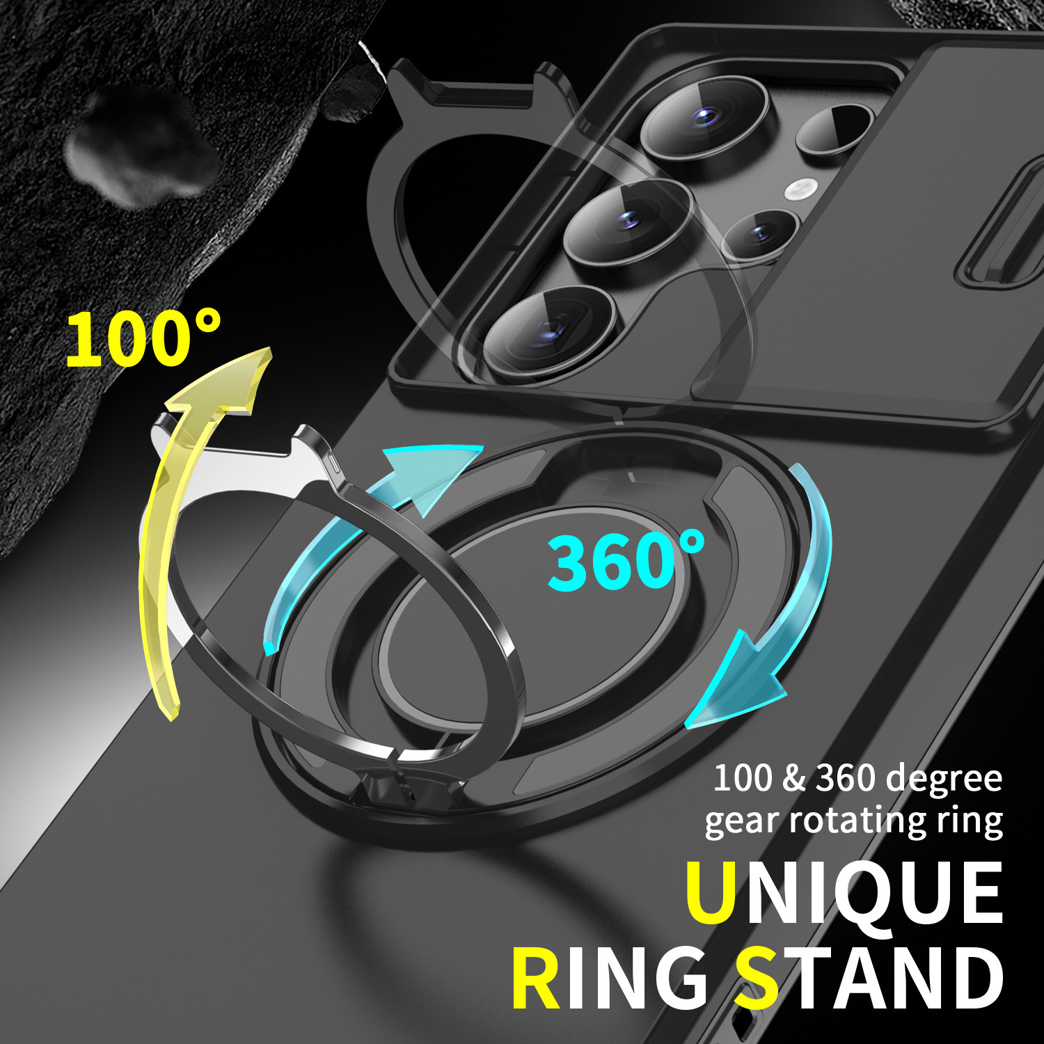 Samsung S25 S24 Ultra A55 A15 Protective Phone Case With Stand_voghion.com