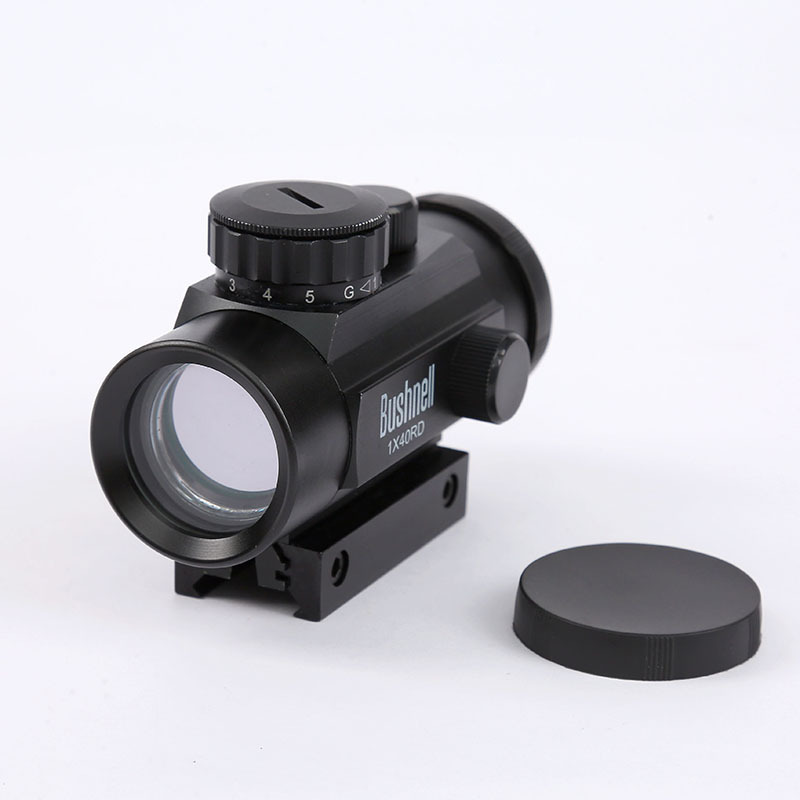 跨境户外红点单筒望远镜寻物镜望远可调观物镜十字瞄点弹弓配件