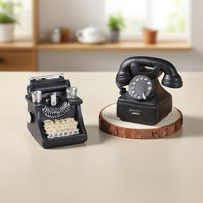 Mini electrodomésticos nostálgicos modelo retro impresora de radio accesorios de fotografía ventanas decoración de sala de estar al por mayor