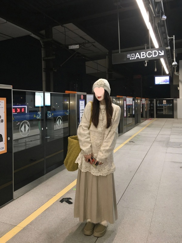 千金感套装开春甜美温柔系花朵毛衣开衫叠穿打底衫半身裙女一整套|undefined