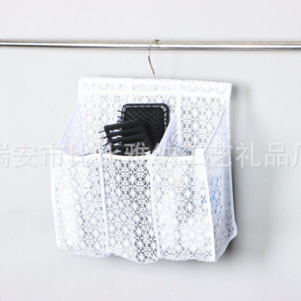直列に分割できるPVCメッシュ掛け袋洗面用品収納バスケット浴室整理収納袋|undefined