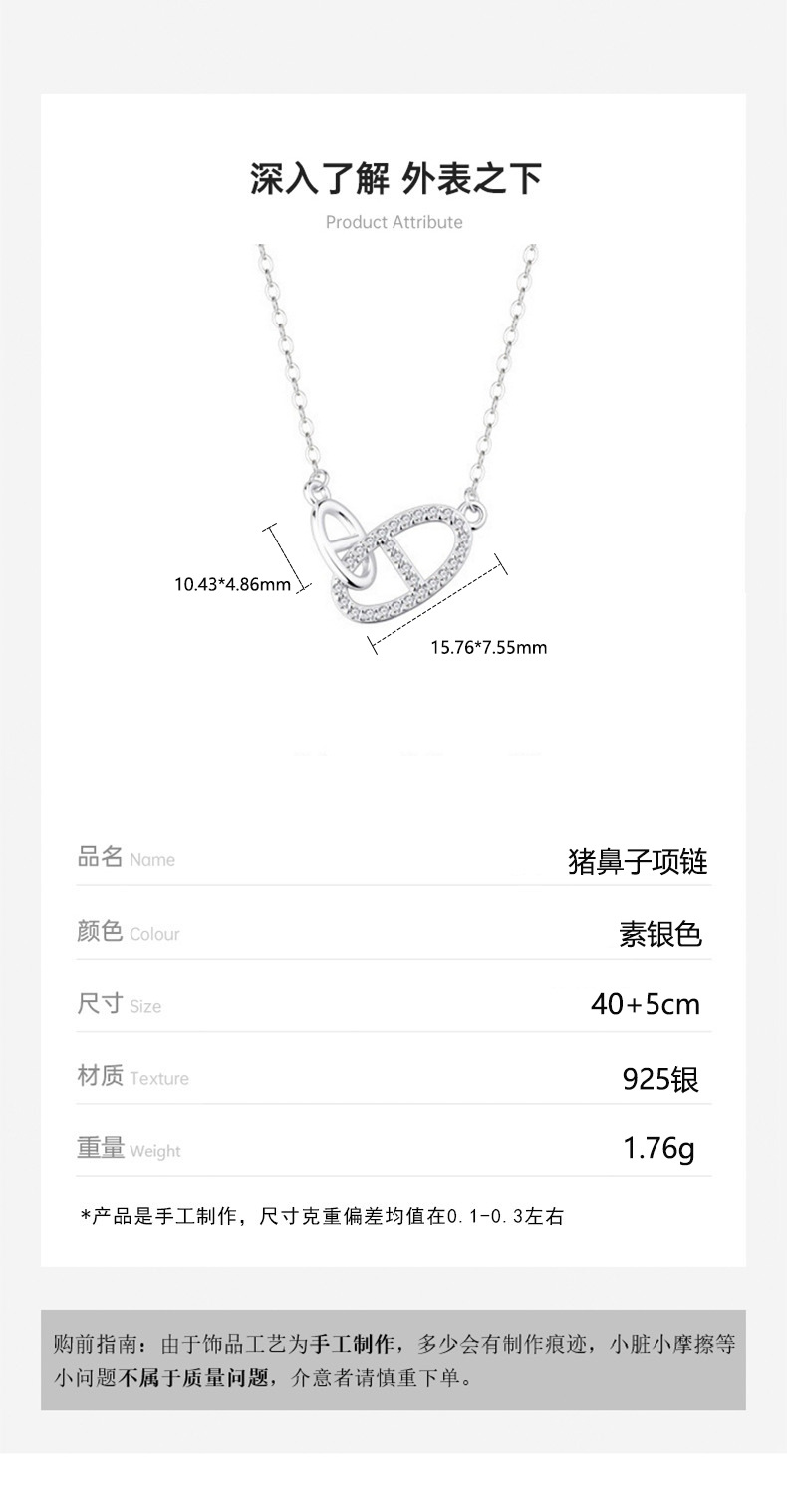 S925 Sterling Silver Flower Necklace Women Elegant