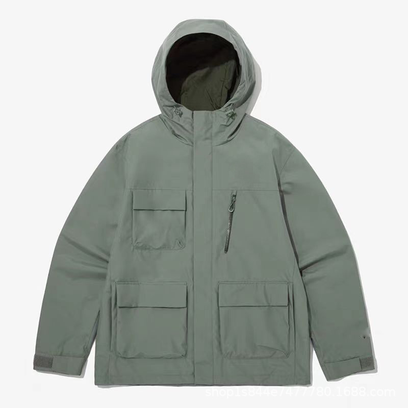品牌外贸跨境NJ2GP59C冲锋衣绣工装连帽潮牌外套风衣批发|undefined