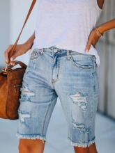 V 76600 Fashionable Fringe Denim Shorts ë��ţ�ж̿� �羳��