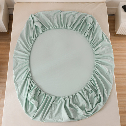 Class A pure cotton fitted sheet single piece thickened brushed bed cover wholesale Simmons mattress protector 40 count cotton bed cover