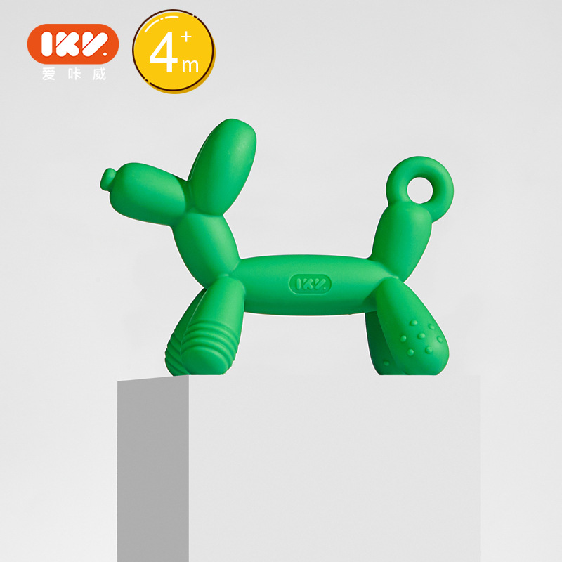 Balloon dog teether [green] comes with storage box