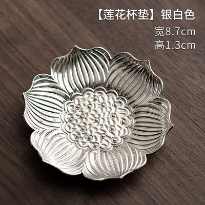 Transfronterizo fábrica directa aleación posavasos taza de té aislamiento posavasos hoja residual posavasos Kung Fu ceremonia del té Accesorios