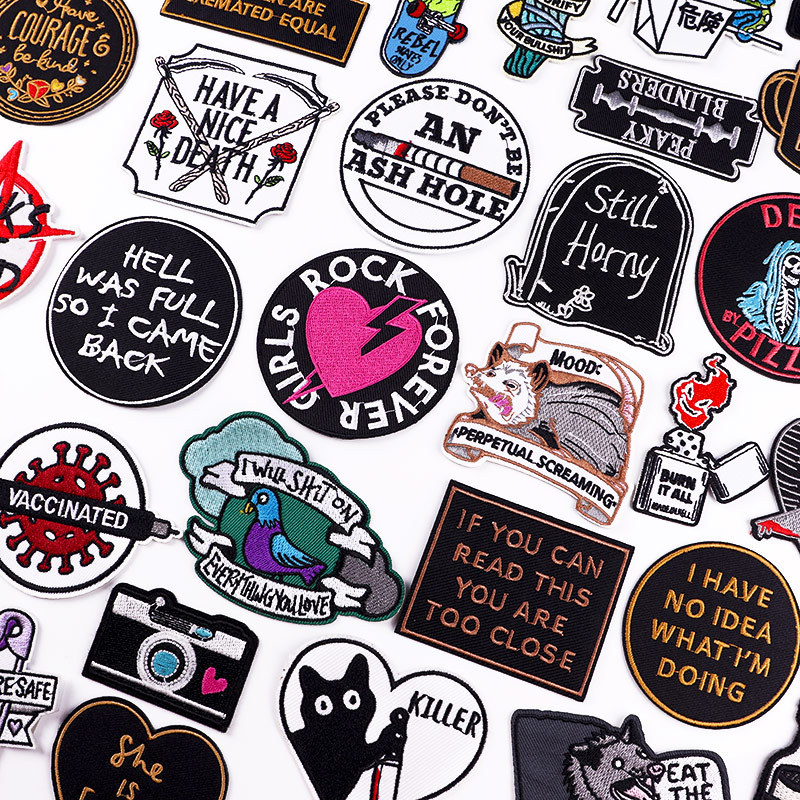 cartoon letter embroidery cloth sticker DIY ironable Patches cloth sticker