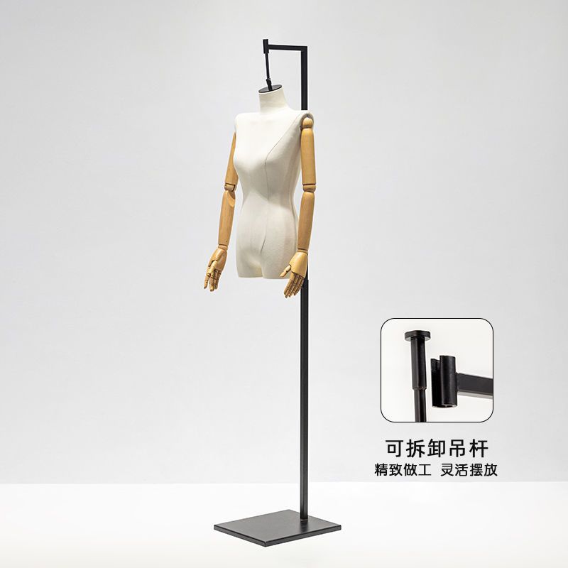 tienda de ropa de alta calidad ventana colgar modelo accesorios de mujer busto maniquí modelo de cuerpo completo