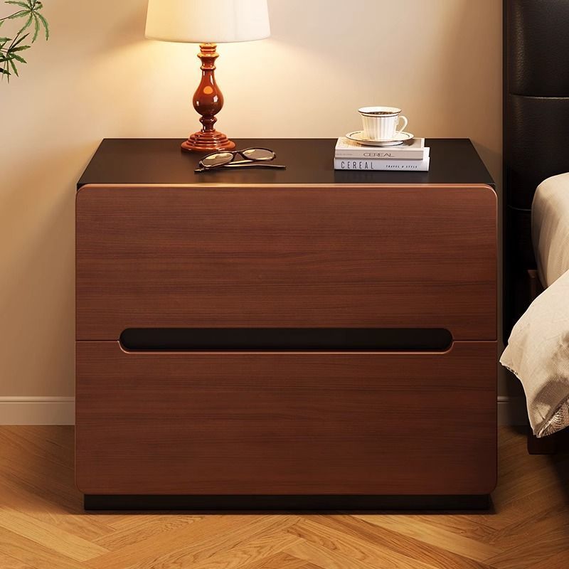 Medieval Style Bedside Table Solid Wood Home Bedroom Bedside Storage Rack 2025 New Small Apartment Storage Bedside Cabinet