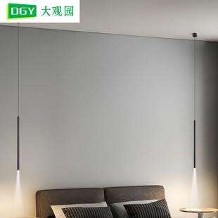 床头吊灯现代简约卧室床头灯客厅背景墙氛围灯极简吊线小吊灯125-阿里巴巴