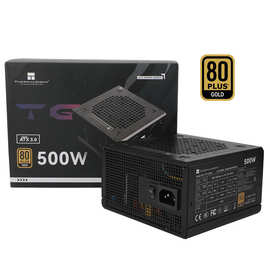 利民 TR TG-500S 台式机电脑电源金牌黑色直出线14cm机身额定500W