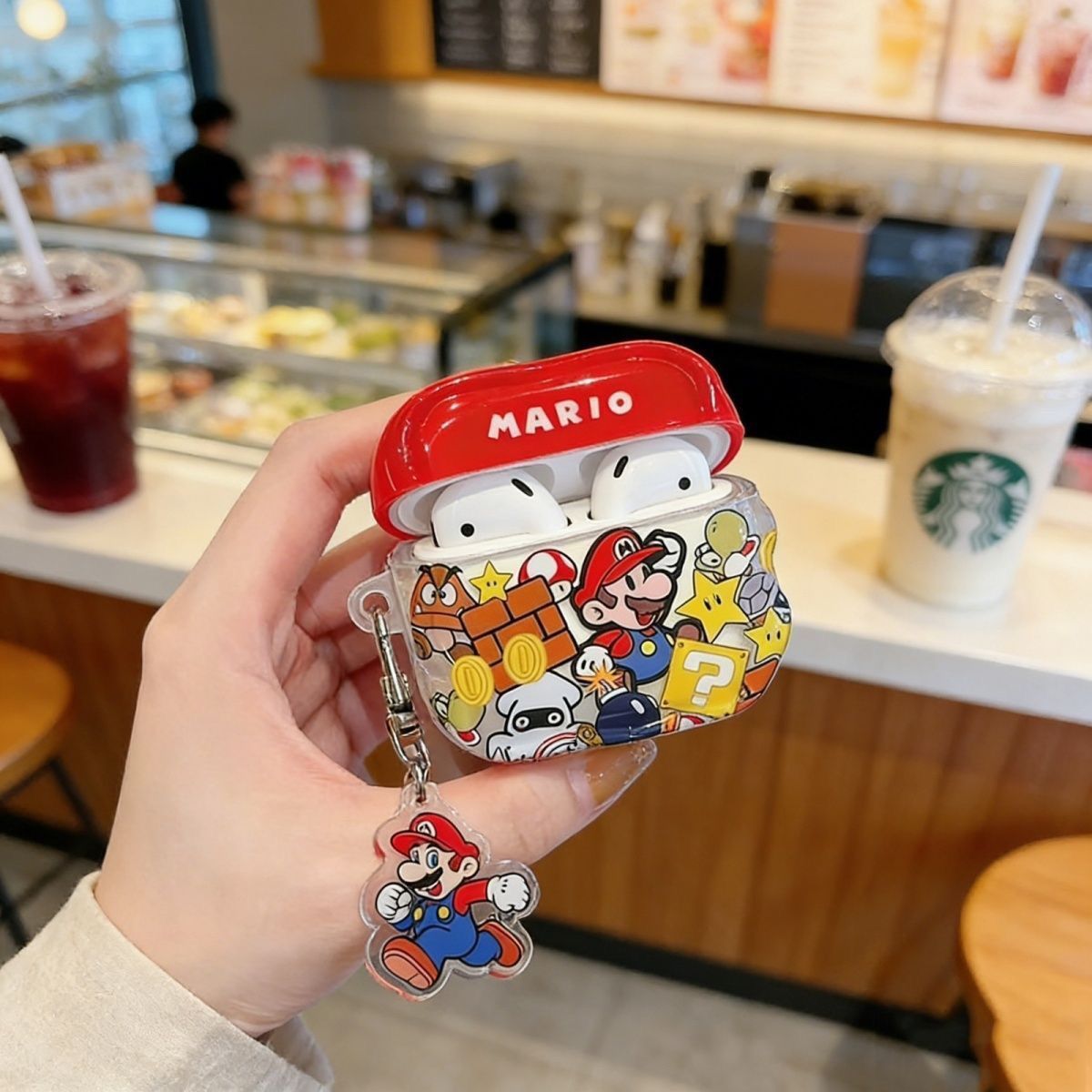 Cartoon Super Mario para AirPod Pro3 Bluetooth estuche Apple AirPods 4 generación estuche 5