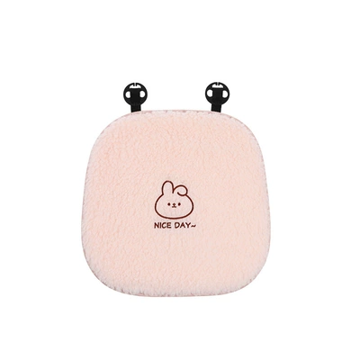 Car Cushion Autumn and Winter Plush Cute Rabbit Car Warm Non-slip Seat Cover Creative Cartoon Car Cushion (Seat cushion, seat cover) - steam-velvet-bunny-cushion-front-row