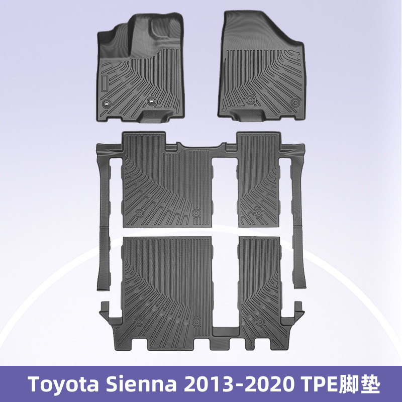 Aplicable a TOYOTA Sienna 2013 - 2020 TPE Foot Pad 3D para todo el tiempo