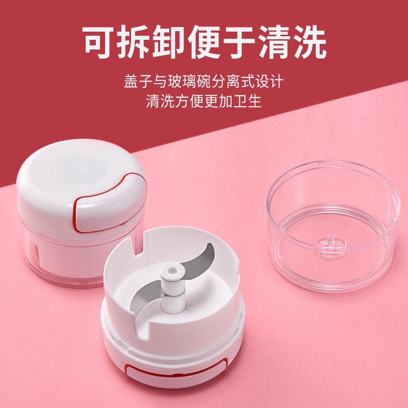 厨房迷你捣蒜泥神器手动拉蒜器家用大蒜切菜器压蒜器蒜蓉搅拌器