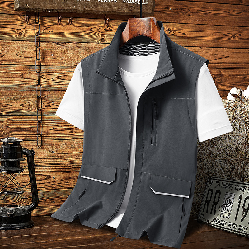 Equipo chaleco superior LOGO fotografía al aire libre hombro voluntario publicidad clips caballo ropa de trabajo chaleco de fragancia