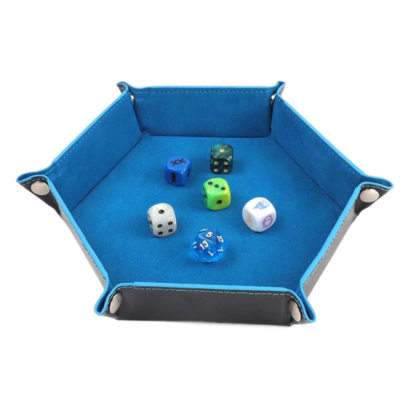 En stock hexagonal Cisne franela palillos bandeja plegable caja de almacenamiento pu bandeja de escritorio caja de almacenamiento