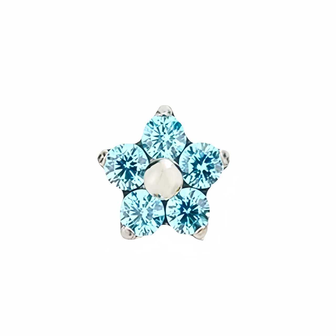 F136 Titanium Alloy Five-Petal Flower Super Flash Earrings Labret Stud Lip Piercing Replacement Head detail image 15